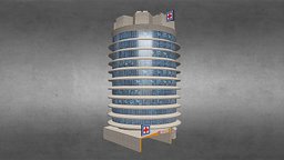 Hopital buildings, citiesskylines, low-poly-model, hopital, low-poly-blender, building-modern, building-design, low-poly, lowpoly, building, workshop, steamworkshop