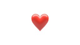 ❤️Red Heart emoji (Low poly)