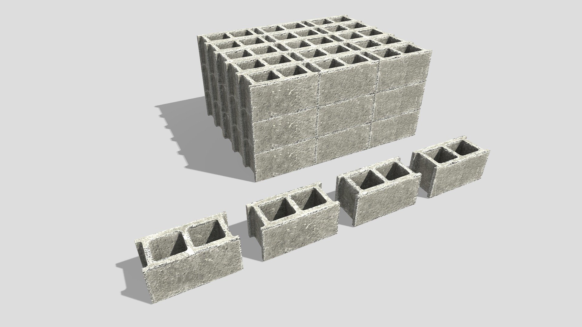 Detailed Description Info:


Model: Cinder Blocks


Media Type: 3D Model


Geometry: Quads/Tris


Polygon Count: 406


Vertice Count: 384


Textures: Yes


Materials: Yes


Rigged: No


Animated: No


UV Mapped: Yes


Unwrapped UV’s:Non Overlapping


||||||||||||||||||||||||||||||||||| - Cinder Blocks - Buy Royalty Free 3D model by Studio Lab (@studiolab.dev) 3d model