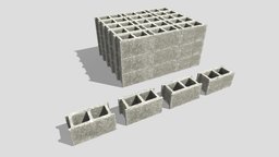 Cinder Blocks block, blocks, concrete, site, cinder, breeze, building, construction, wall