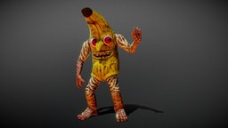 Creepy Banana Brandon creepy, banana, character, creature, characterdesign