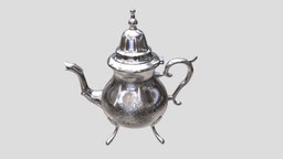 Moroccan Teapot (BARRAD) drink, teapot, tea, moroccan, morocco, appliance, kitchen, appliances, maroc, homeappliance, morroco, barad, home, cinema4d, atay, barrad