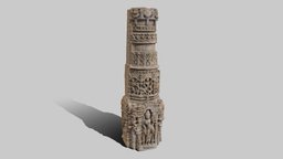 India Marble Temple Pillar photogrammetry