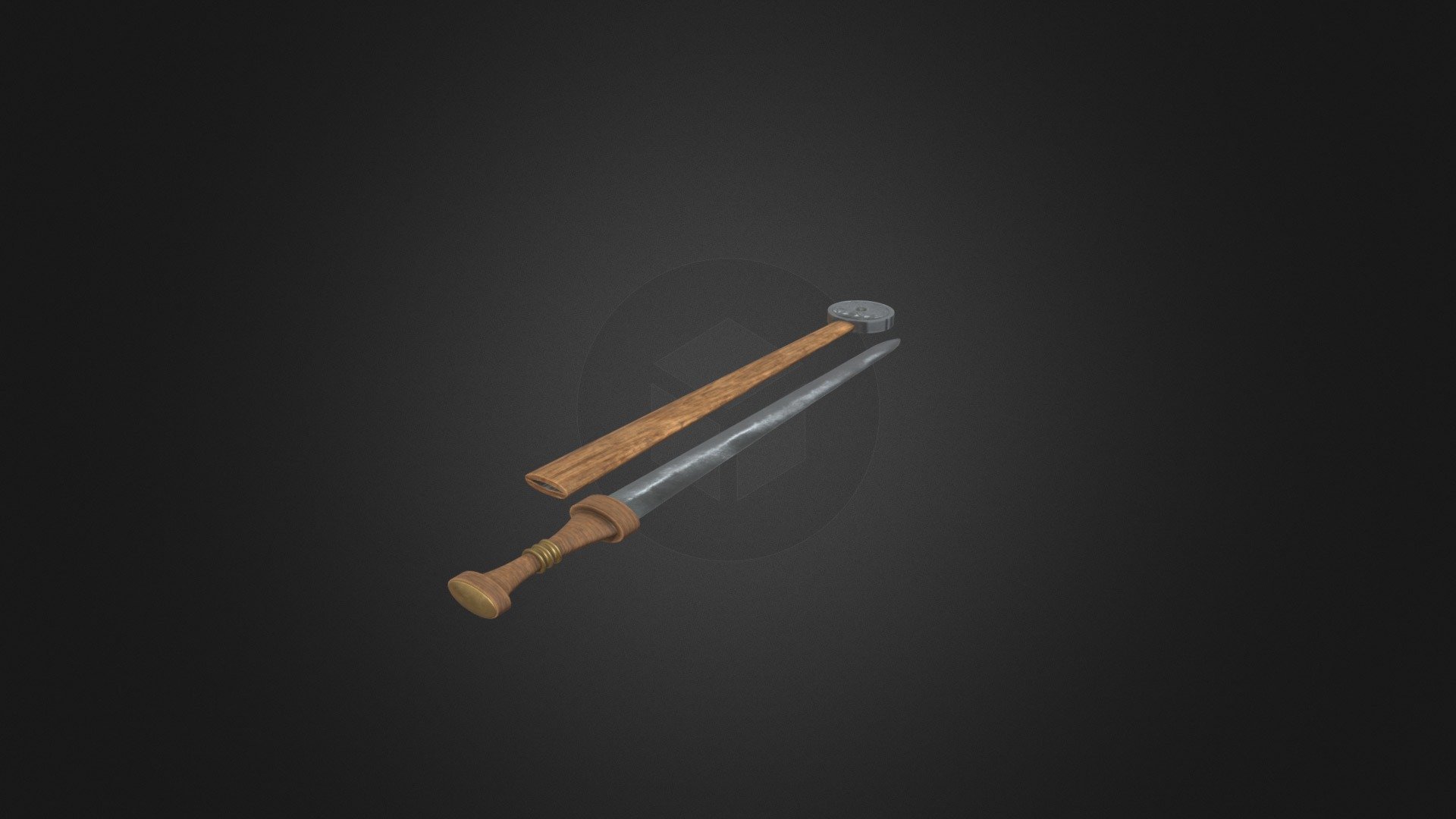 Photorealistic 3D model of a Roman Spartha Sword. The model was initially created in 3Ds Max 2012, then fully textured and rendered using V-Ray 3d model