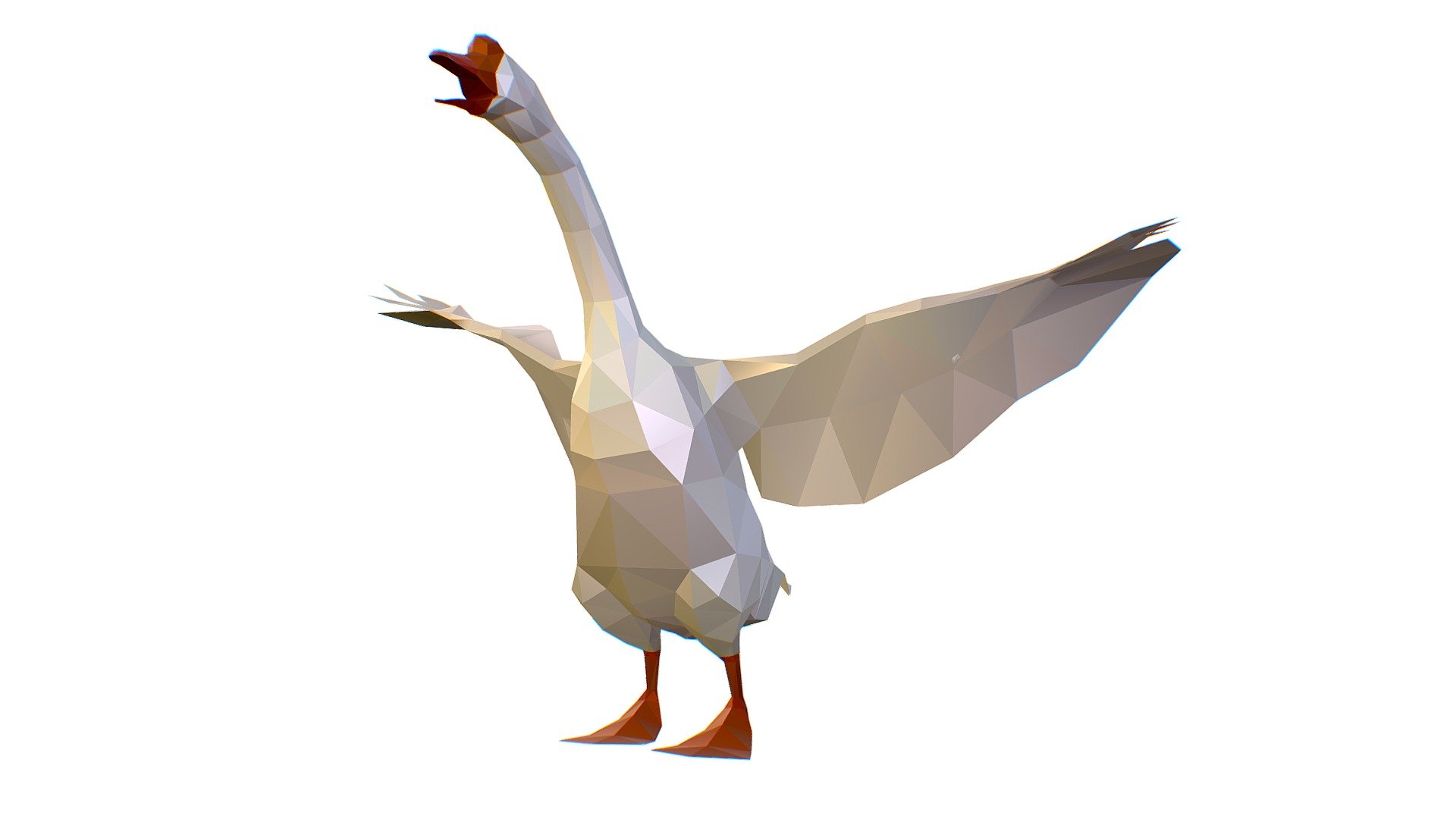 Animated Goose Lowpoly Art Style - Animated White Goose Lowpoly Art Style - Buy Royalty Free 3D model by Oleg Shuldiakov (@olegshuldiakov) 3d model