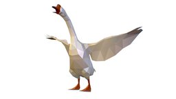 Animated White Goose Lowpoly Art Style bird, birds, animals, polygonal, wild, gray, farm, feathers, beak, ducks, lowpolyart, webbing, multicolor, chopped, huntingrifle, fluff, waterfowl, polygonart, geese, paws, polygonalart, lowpoly, animation, animated, village, swans, whiteguy, migratory, goosefights, screamers, gus-khrustalny, graygoose, choppedgoose