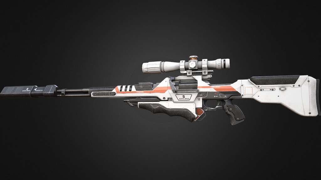 Deus Ex: Mankind Divided fanart - Tranquilizer rifle - 3D model by Arthur Karezo (@gs_) 3d model