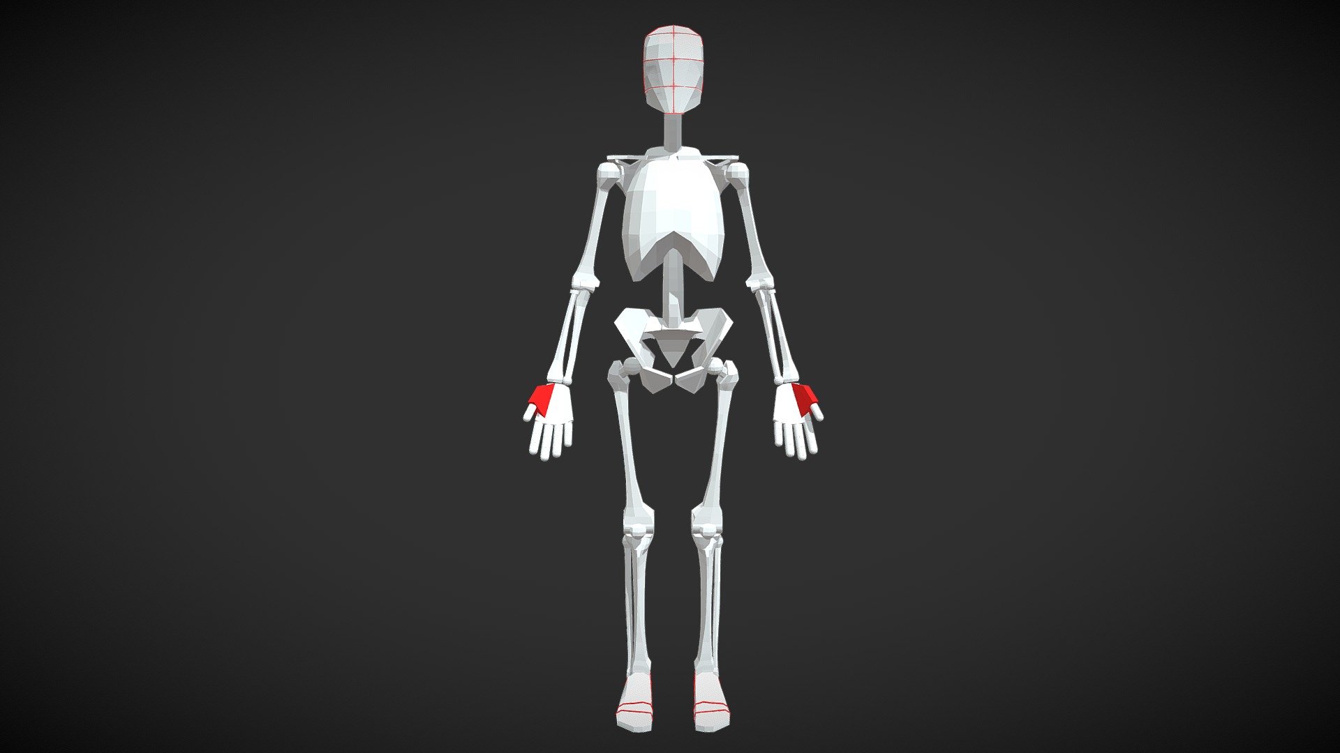 Anatomically accurate male skeleton model for artists.

Created very precisely with years of human anatomy study. 

I had not been able to find any good model for my own figure drawing study.

So I create one myself.

Hope this model will help your study as well 3d model