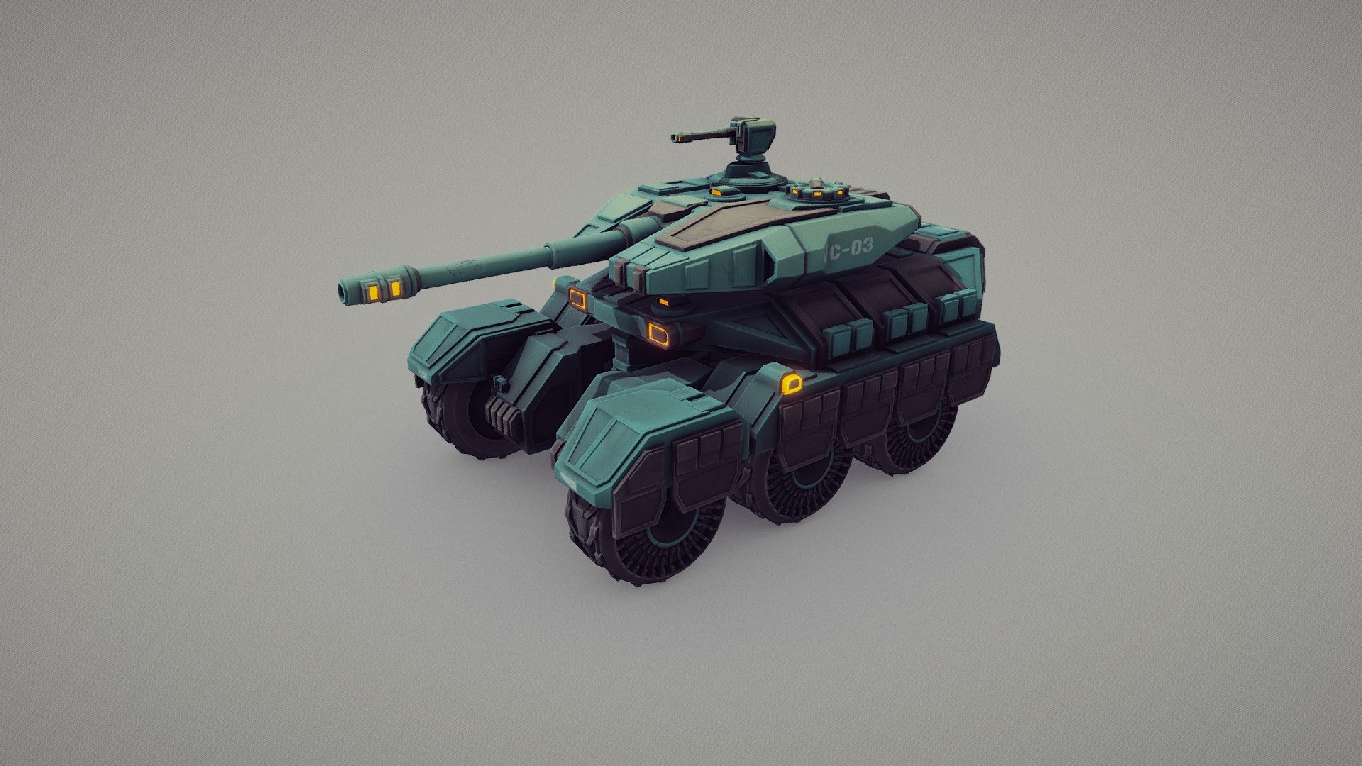 game ready model of a sci fi tank
just drop into any project, will work on mobile.
high detail model and texturing 3d model