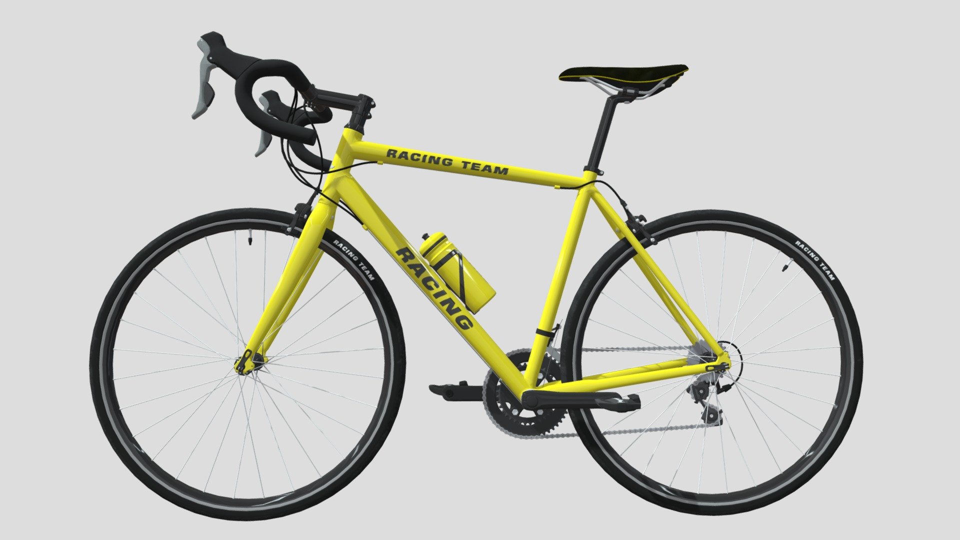 Racing Bicycle 3D model is a high quality, photo real model that will enhance detail and realism to any of your game projects or commercials. The model has a fully textured, detailed design that allows for close-up renders 3d model