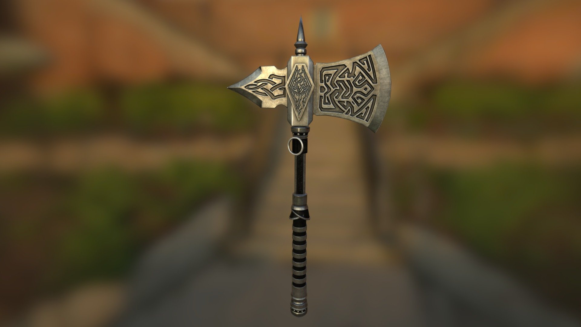 Texturing Corvalho's Gifts Of Akatosh Axe models intended for Skyrim 3d model