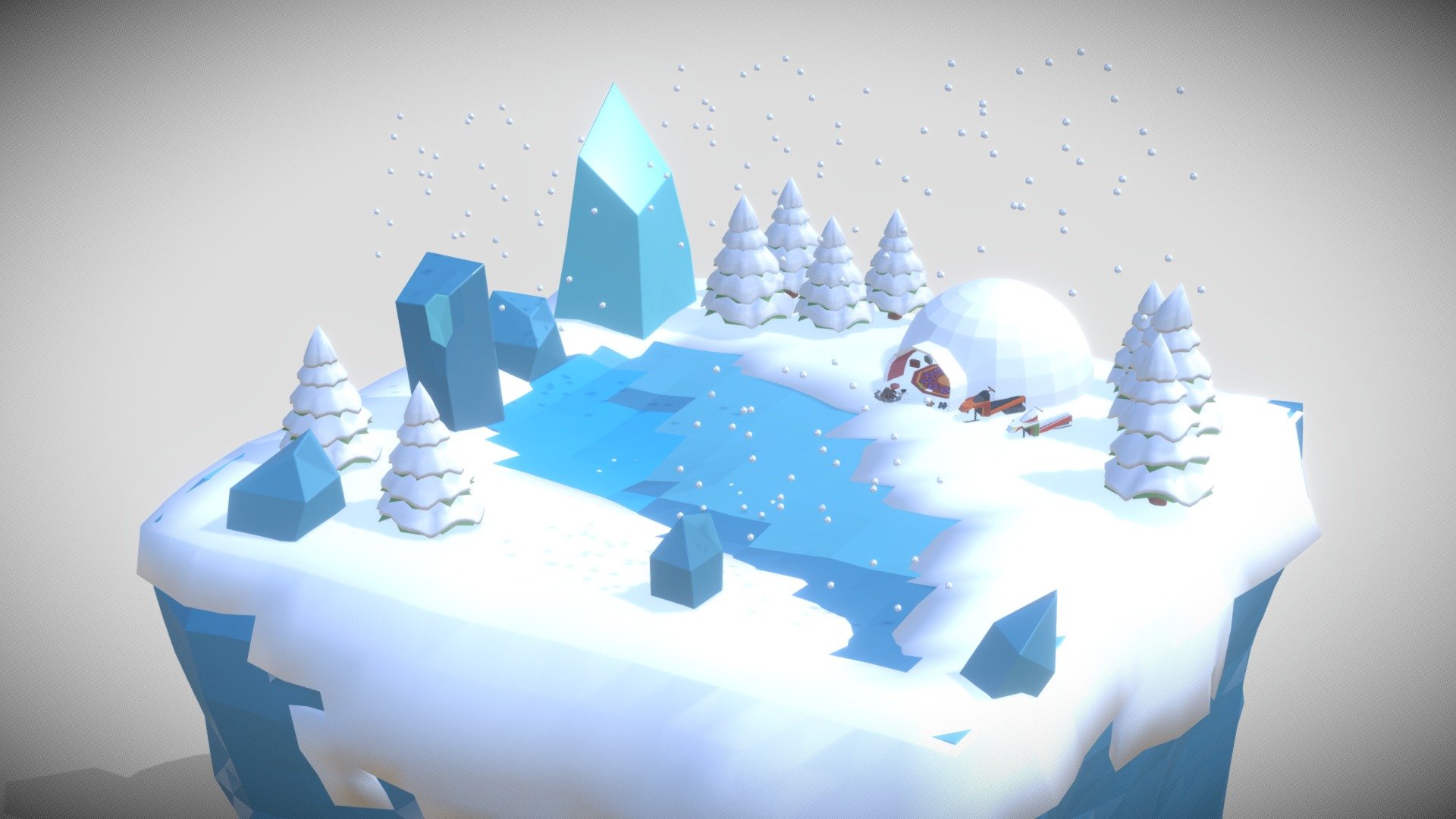 simple work represented in the snow island. I tried to implement a simple project for a snow house that looks like a place for camping in snowy places. The program used is blender 3.2
File format :
fbx obj blender
Render Cycles - Simplepoly Snowy island - Buy Royalty Free 3D model by CGmano (@Mohamed.Moh.Mabkhouti) 3d model