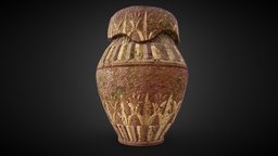 Dirty Antique Pitcher vase, unreal, pitcher, realistic, clay, unrealengine, substancepainter, substance, unity, low-poly, lowpoly, scan, 3dscan, gameasset, 3dmodel, gameready