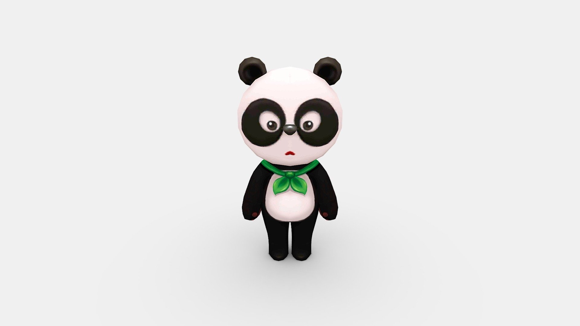 Cartoon black and white Panda Clothing - Cartoon black and white Panda Clothing - Men - Buy Royalty Free 3D model by ler_cartoon (@lerrrrr) 3d model