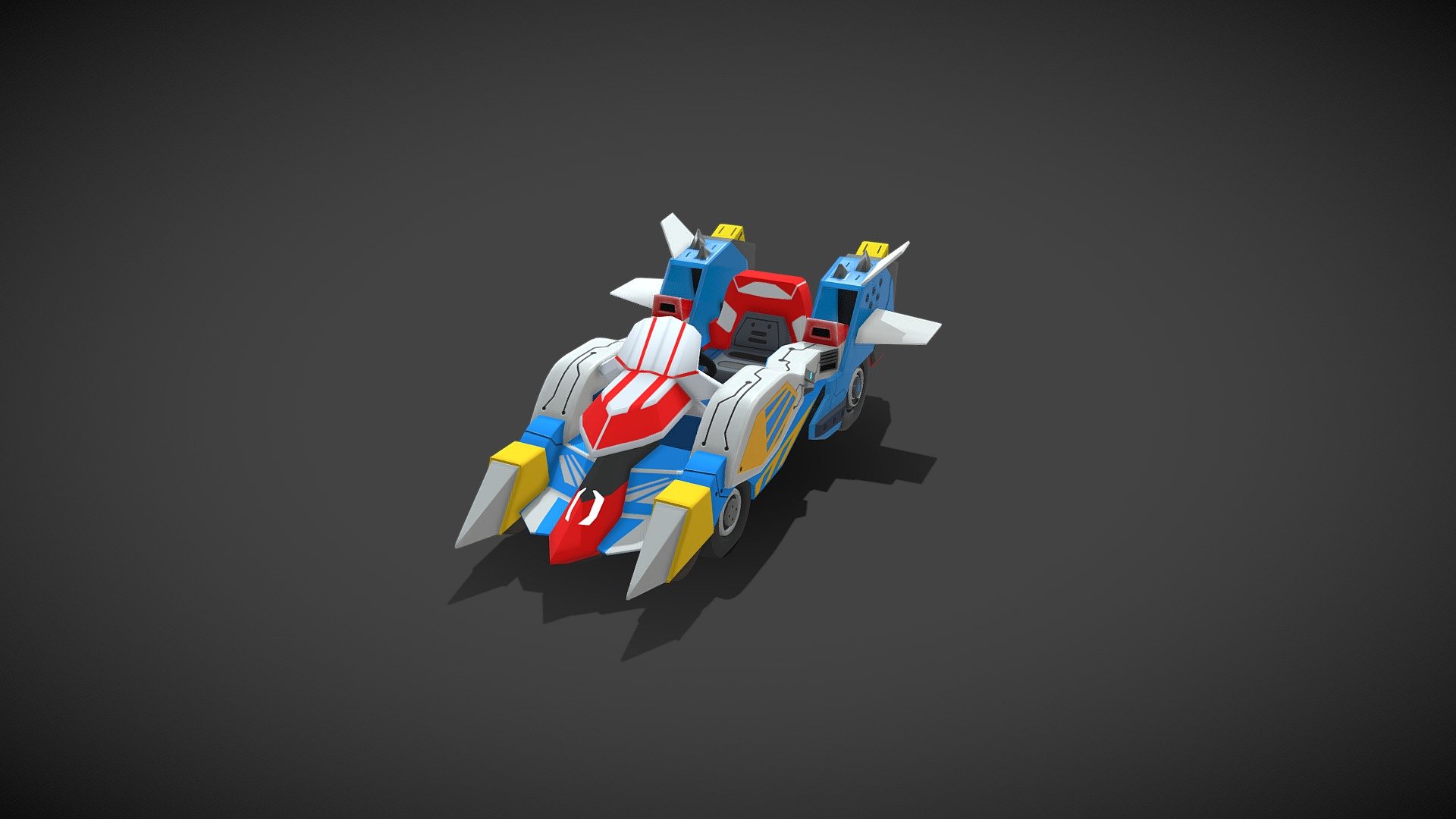 1天快速，练习，个人设计制作，不喜勿喷，谢谢。Very good-looking kart, if you like, you can contact me for purchase， - Super Kart - 3D model by 邓耀浩 (@dengyaohao) 3d model