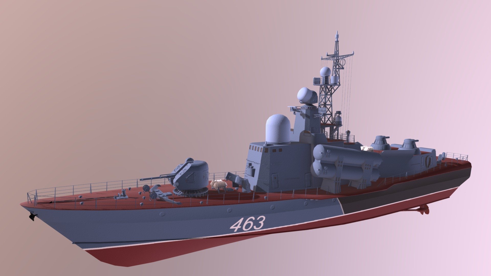 Missile boat P1241 - P1241 - 3D model by pokudinev 3d model