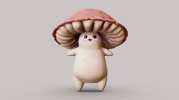 Cuute Mushroom red, rpg, forest, cute, mushroom, chibi, 3dcoat, rig, vr, alien, nature, kawaii, mush, charactermodel, vrchat, stylizedmodel, stylizedcharacter, character, game, creature, animation, stylized, characterdesign, sculpture