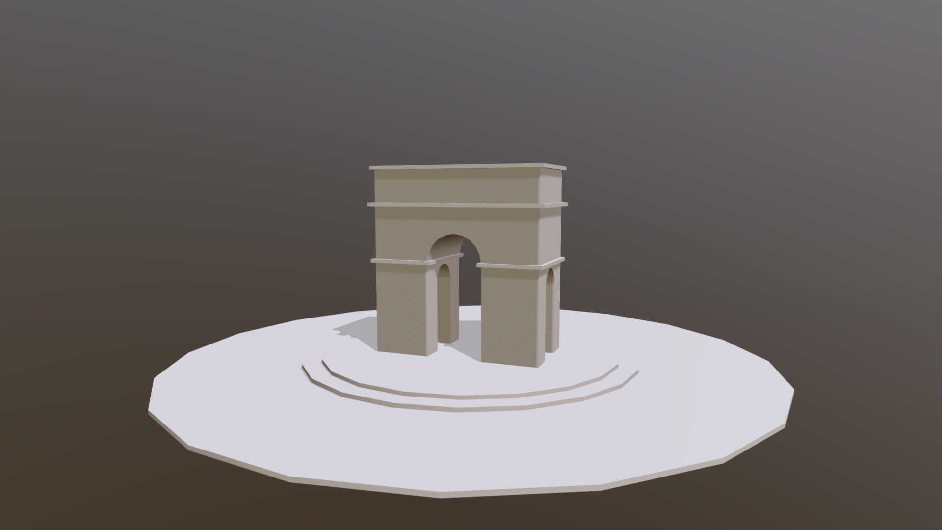 block of Arc de Triomphe with little details - blockout of Arc de Triomphe - Download Free 3D model by zacharyfrs 3d model
