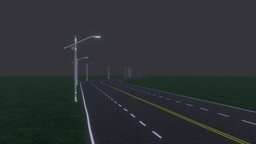 Road / Highway highway, road, path, streetlight, roadway, street