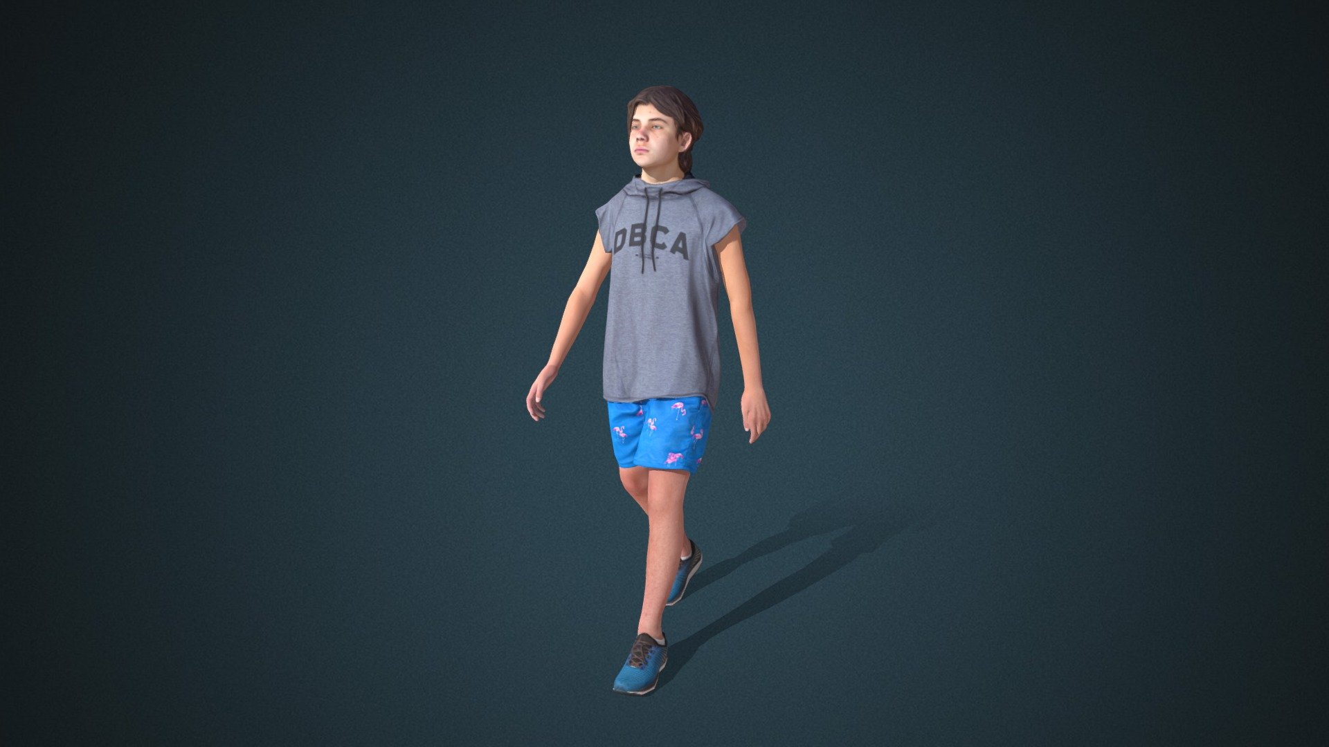 Do you like this model?  Free Download more models, motions and auto rigging tool AccuRIG (Value: $150+) on ActorCore
 

This model includes 2 mocap animations: Modern M_Talk,Male_walk. Get more free motions

Design for high-performance crowd animation.

Buy full pack and Save 20%+: Sportswear Vol.2


SPECIFICATIONS

✔ Geometry : 7K~10K Quads, one mesh

✔ Material : One material with changeable colors.

✔ Texture Resolution : 4K

✔ Shader : PBR, Diffuse, Normal, Roughness, Metallic, Opacity

✔ Rigged : Facial and Body (shoulders, fingers, toes, eyeballs, jaw)

✔ Blendshape : 122 for facial expressions and lipsync

✔ Compatible with iClone AccuLips, Facial ExPlus, and traditional lip-sync.


About Reallusion ActorCore

ActorCore offers the highest quality 3D asset libraries for mocap motions and animated 3D humans for crowd rendering 3d model