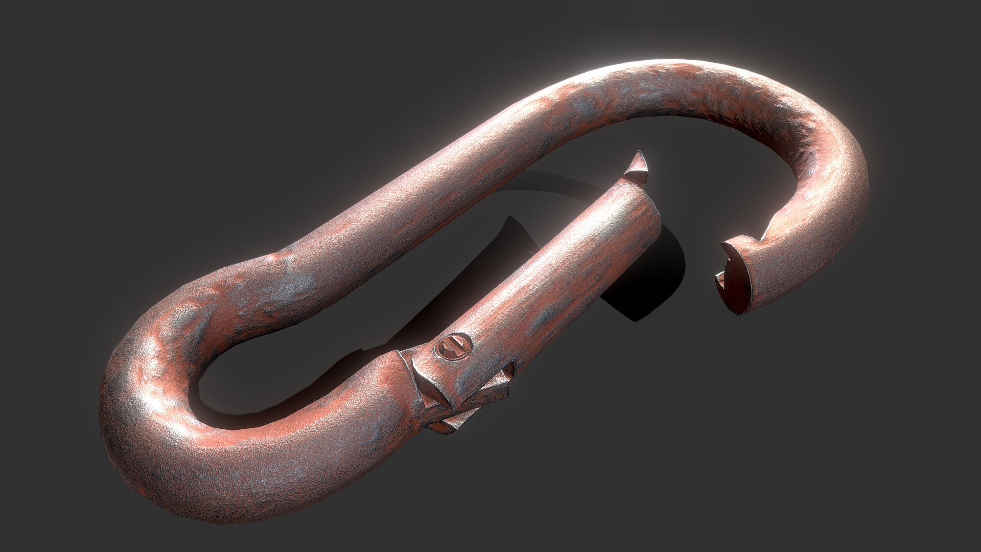 Here is the rusty version of the carabiner (Low-Poly)









Rusty Carabiner High-Poly Version Triangles: 914.5k




Clean Low-Poly Version Triangles: 2.2k




Clean High-Poly Version Triangles: 247.2k)


 - Rusty Carabiner - Karabinerhaken (Low-Poly) - Buy Royalty Free 3D model by VIS-All-3D (@VIS-All) 3d model