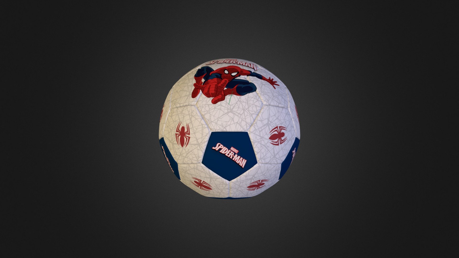 Spiderman Soccer ball - Spiderman Soccer ball - 3D model by mmaholdings 3d model