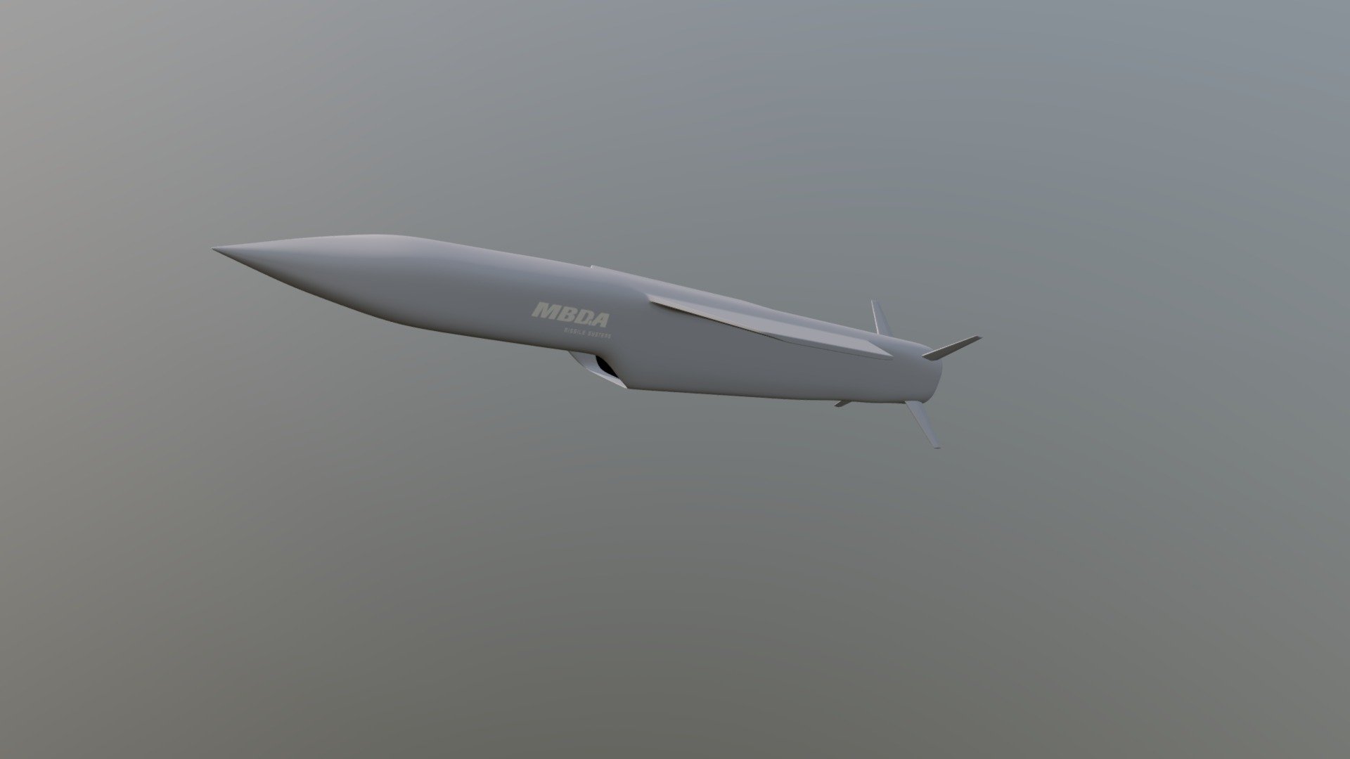 The deep-strike weapon concept is a high-supersonic long-range weapon that would typically weigh around 1000 kg. The primary mission would be anti-surface attack, but it could also be used for lethal defense suppression and as an air-to-air weapon against high-value assets such as airborne early warning platforms 3d model