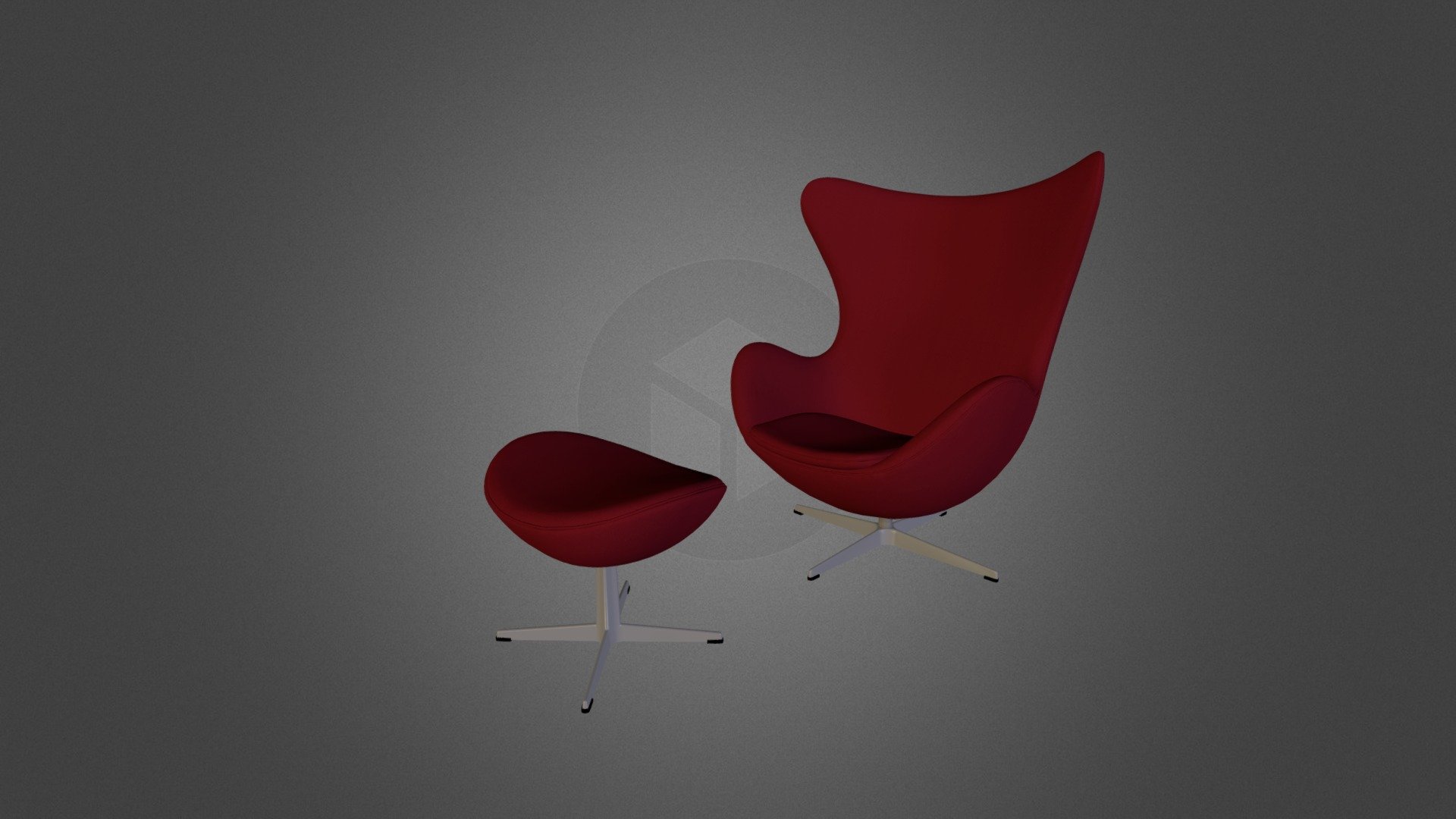 Fritz Hansen Egg Chair - 3D model by roomeon 3d model