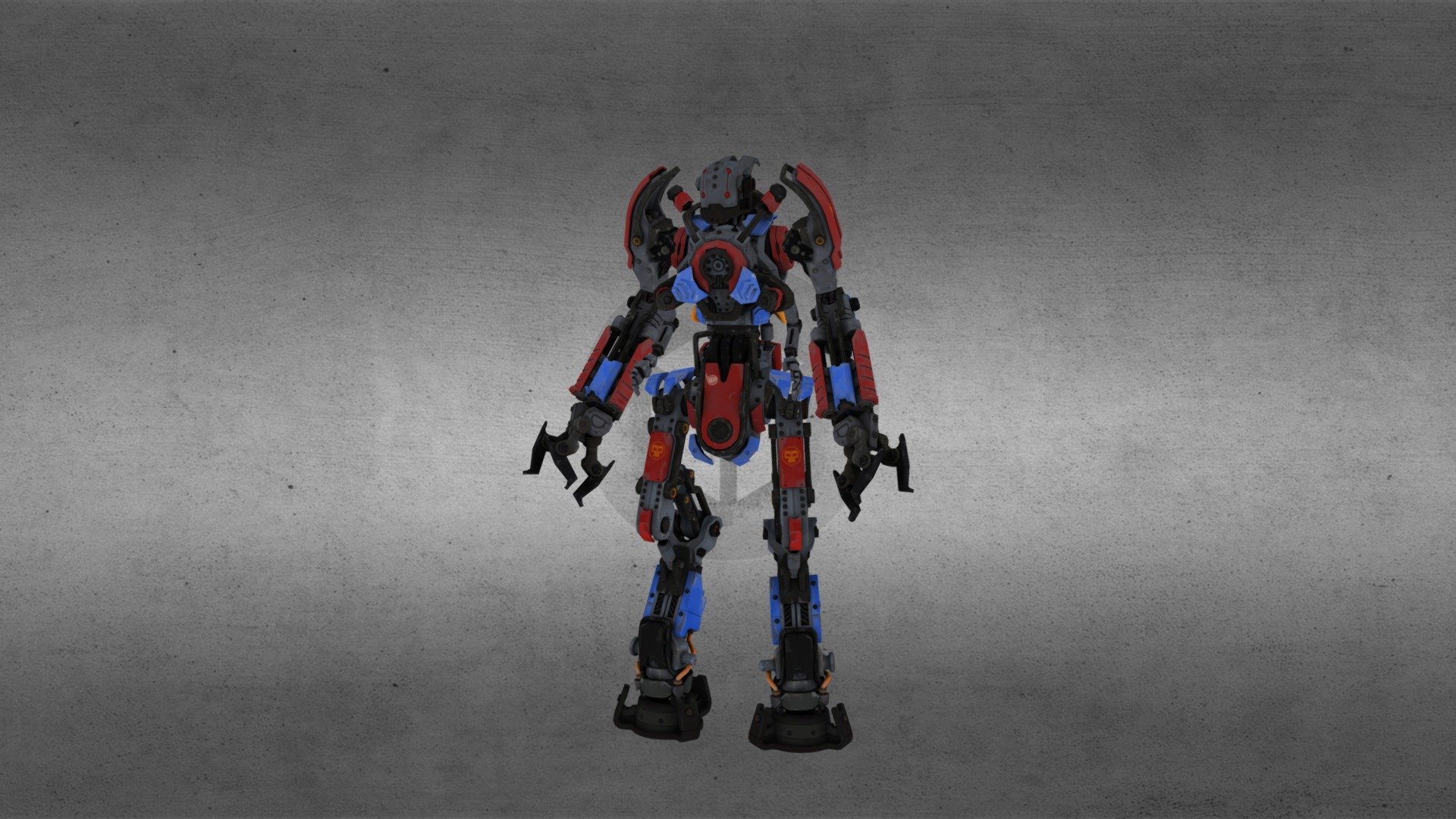 My older work for Source Filmmaker animations - Big robot...might be evil - 3D model by Michael (@donvius) 3d model